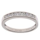 Platinum 0.25ct Brilliant Cut Diamond Half Eternity Ring