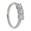 18ct White Gold Trilogy Diamond Ring