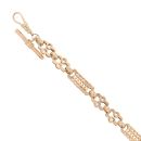 9ct Yellow Gold Stars and Bars T Bar Bracelet 8.5"