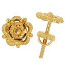 22ct Yellow Gold Floral Stud Earrings