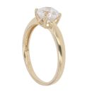 14ct Yellow Gold Cubic Zirconia Solitaire Ring
