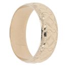 9ct Yellow Gold Wedding Patterned Band 6.5mm