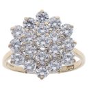 9ct Yellow Gold Cubic Zirconia Cluster Ring