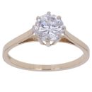 9ct Yellow Gold Cubic Zirconia Solitaire Ring