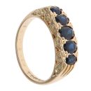 18ct Yellow Gold Sapphire Five Stone Ring