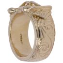9ct Yellow Gold Patterned Buckle Ring