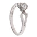 9ct White Gold 0.10ct Brilliant Cut Diamond Solitaire Ring