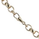 9ct Yellow Gold Patterned and Plain Belcher Chain 26"