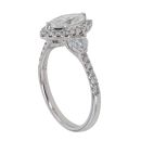 Platinum 1.35ct Mixed Cut Lab Grown Diamond Cluster Ring