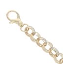 9ct Yellow Gold Cubic Zirconia Belcher Bracelet 8.5"