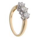 18ct Yellow Gold 1.00ct Brilliant Cut Diamond Trilogy Ring