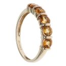 9ct Yellow Gold Citrine Five Stone Ring