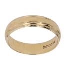 18ct Yellow Gold Patterned Wedding Band 4.8mm