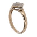9ct Yellow Gold 0.15ct Brilliant Cut Diamond Cluster Ring