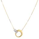 22ct Yellow and White Gold Infinity Loops Pendant and Chain 18"