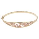9ct Yellow and Rose Gold Tree Of Life Clogau Hinged Bangle