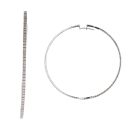 18ct White Gold 1.50ct Brilliant Cut Diamond Large Hoop Earrings
