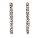 9ct Yellow Gold 0.75ct Brilliant Cut Lab Grown Diamond Hoop Earrings