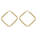 22ct Yellow Gold Square Hoop Earrings