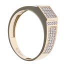 14ct Yellow Gold Cubic Zirconia Signet Ring