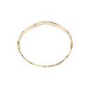 9ct Yellow, White And Rose Gold Wave Bangle