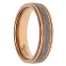 Unique & Co Tungsten And Carbide Rose Wedding Ring