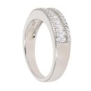 Silver Cubic Zirconia Half Eternity Ring by Icesia