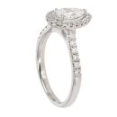 Platinum 1.00ct Pear And Brilliant Cut Diamond Cluster Ring