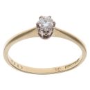 18ct Yellow Gold 0.15ct Diamond Solitaire Ring