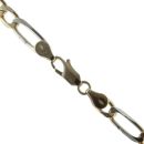 18ct Yellow and White Gold Figaro Chain 20"