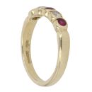 18ct Yellow Gold 0.10ct Diamond And Ruby Ring