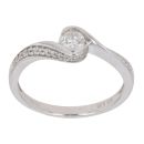 9ct White Gold 0.33ct Brilliant Cut Diamond Solitaire Ring