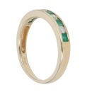 9ct Yellow Gold 0.20ct Diamond and Emerald Fancy Ring