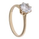 9ct Yellow Gold Cubic Zirconia Solitaire Ring