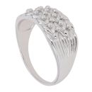 Sterling Silver Four Row Keeper Ring By Icesia