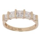 14ct Yellow Gold Cubic Zirconia Five Stone Ring