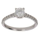9ct White Gold 0.75ct Brilliant Cut Diamond Solitaire Ring