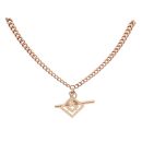 9ct Rose Gold Masonic Pendant and Chain 18"
