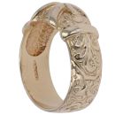 9ct Yellow Gold Patterned Buckle Ring