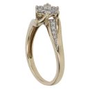 9ct Yellow Gold 0.44ct Brilliant Cut Diamond Cluster Ring