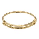 22ct Yellow Gold Children's Patterned Expanding Bangle