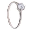 9ct White Gold Cubic Zirconia Single Stone Ring