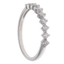 9ct White Gold 0.30ct Brilliant Cut Diamond Half Eternity Ring