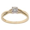 18ct Yellow Gold 0.23ct Brilliant Cut Diamond Solitaire Ring