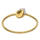 22ct Yellow Gold Cubic Zirconia Pear Ring