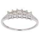 14ct White Gold 0.25ct Princess Cut Diamond Eternity Ring