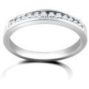 9ct White Gold 0.10ct Channel Set Half Eternity Ring