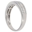 18ct White Gold 0.45ct Princess Cut Diamond Two Row Ring