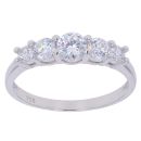 Silver Cubic Zirconia Eternity Ring