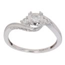 9ct White Gold 0.33ct Brilliant Cut Diamond Solitaire Ring